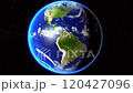 Planet earth rotating in space showing north and south america continents. Perfect for videos about nature, environment, global warming, climate change or space exploration 120427096