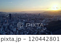 廣島城市景觀與日落無人機 02 120442801