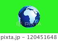 Earth rotating loop, Map of the Planet isolated on Green screen 120451648