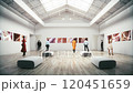 People in the Museum of Modern Art. Gallery of contemporary art. 3d animation 120451659