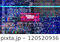Computer Code Glitch System, data breach warning sign hacking cyber crime theft, security fraud. software, cybersecurity, 120520936