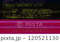 Computer code heavy digital glitch distortion digital screen glitches VHS damage. Overlay design element 120521130