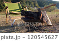 椅子と焚火と斧 椅子と焚火と斧 120545627