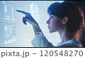 Digitally operated woman of the future 120548270