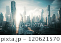 Futuristic sci fi city. High-tech city of the future 120621570