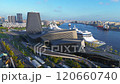 Kaohsiung, Taiwan - August 23, 2024: Aerial view of Kaohsiung Port Cruise Terminal. 120660740