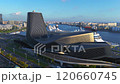 Kaohsiung, Taiwan - August 23, 2024: Aerial view of Kaohsiung Port Cruise Terminal. 120660745