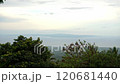 Picturesque Dense green tropical jungle, far in the background blue sea and low clouds 120681440
