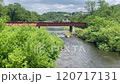 鉄橋を望む小坂川 120717131