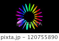 3d render of colorful motion bokeh blur. VJ loop. High quality FullHD footage 120755890