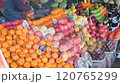 grocery store and vegetables and fruits 120765299