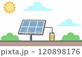 solar panel and sunlight, solar sell with electricity 120898176
