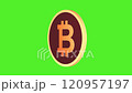 Bitcoin Cryptocurrency symbol in Ultra HD 4K 120957197