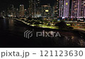 Aerial drone view of Panama City at night. 121123630