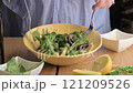 Fresh Octopus Salad with Herbs and Vinaigrette Mediterranean Culinary Delight. A vibrant 121209526