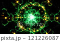 Golden hourglasses of time shatter into millions of luminous particles, transforming into writhing streams of data. These streams form an intricate neural network pulsing with emerald light 121226087