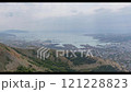 Time lapse Panoramic view of large port at Black Sea coast in Russia Novorossiysk City. 121228823