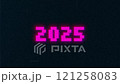 Digital Glitch Text Pixel Animation for Happy New Year 2025 121258083