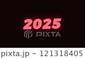 2025 Neon Glitch Text Animation for Happy New Year Video 121318405