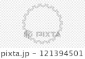 Loop animation of black line circular inward lace ornament with alpha 121394501