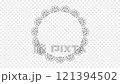 Black line circular lace ornament loop animation with alpha 121394502