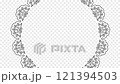 Black line circular lace ornament loop animation with alpha 121394503