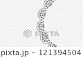 Black line circular lace ornament loop animation with alpha 121394504