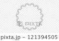 Black line circular lace ornament loop animation with alpha 121394505