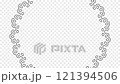 Black line circular lace ornament loop animation with alpha 121394506