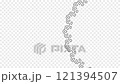 Black line circular lace ornament loop animation with alpha 121394507