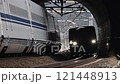 The Shinkansen passing through the Kaseno Tunnel 121448913