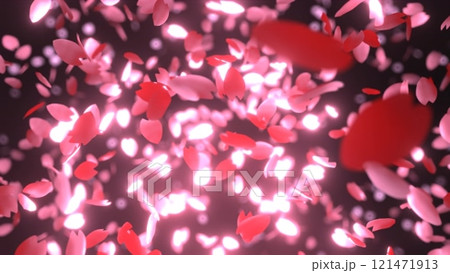 桜吹雪の中桜の花びらで出来たツリーが出現し それが七色に変化し最後