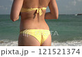 Young attractive woman in bikini on the sea beach on a sunny day 121521374
