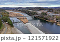 那珂川　新那珂川橋　12月の曇りの日　空撮 121571922