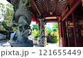 Dragon sculptures circling the Tojido Hall in Fukushu-en Garden (HD video) 121655449