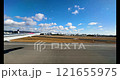 Window footage of a passenger plane taking off from Osaka International Airport (Itami) 121655975