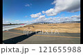 View from the window of a passenger plane heading towards the runway 121655988