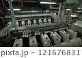 Engine room of vessel. Diesels. Large engine room . General plan 121676831