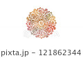 蕾絲針織圖案插圖的旋轉動畫 蕾絲針織圖案插圖的旋轉動畫 121862344