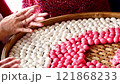Traditional festival activities: making glutinous rice balls 121868233