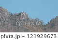 helicopter flying near high mountain 121929673