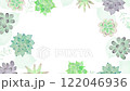 Succulent background frame watercolor illustration loop video 122046936
