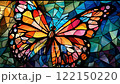 a stained glass butterfly begins to move its wings 122150220