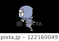 Running Ninja Hand-drawn animation 122160049