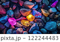 Glowing Rocks: Vibrant Stone Texture 122244483