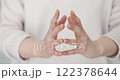 Hand movements demonstrating mindfulness techniques for stress relief 122378644