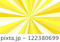 旋轉的黃色和金色集中線背景材料 122380699