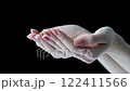 Scooping up with the palm of your hand 122411566