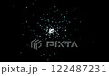 Image of space and technology with small lights spreading 122487231