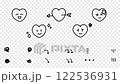 Hand-drawn cute heart animation set (black) 122536931